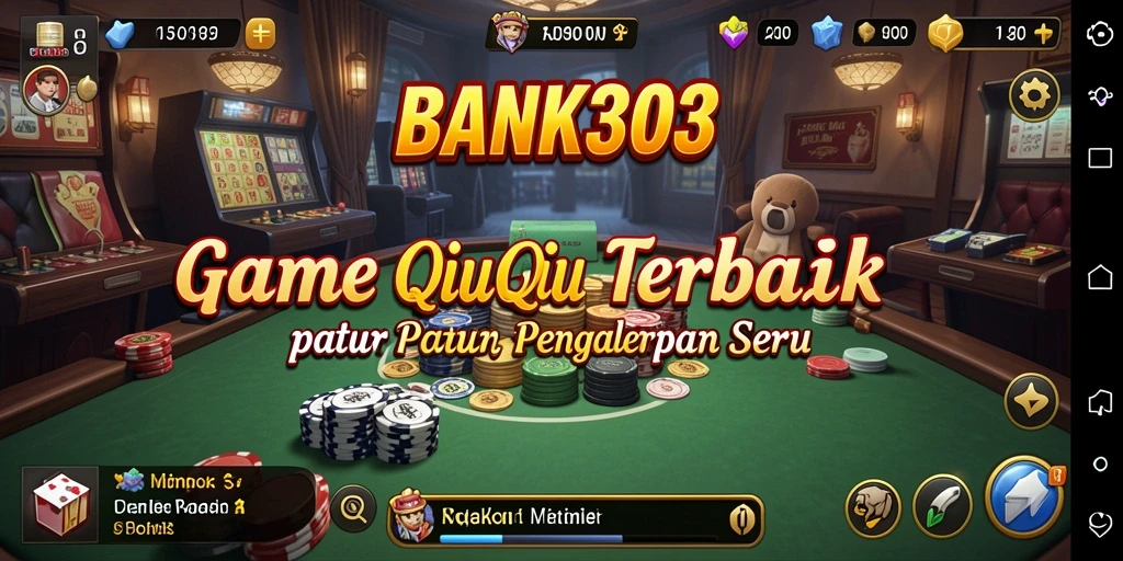 Screenshot gameplay BANK303 yang penuh aksi QiuQiu.
