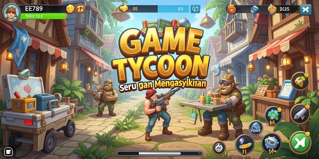 Tampilan gameplay Tycoon yang menarik dan interaktif.