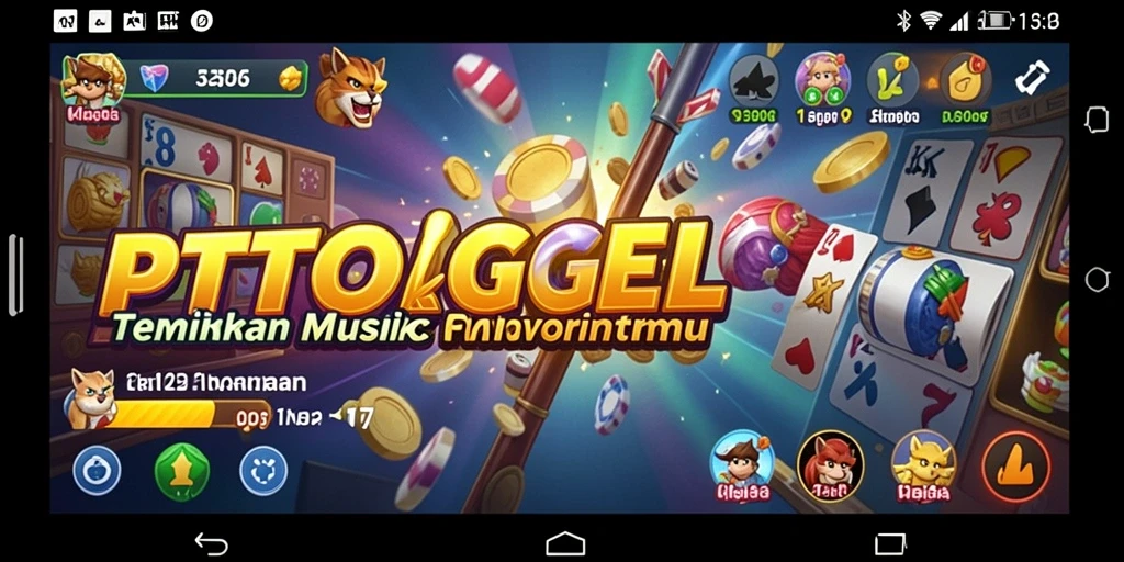 Screenshot gameplay PTTOGEL menampilkan berbagai genre musik.